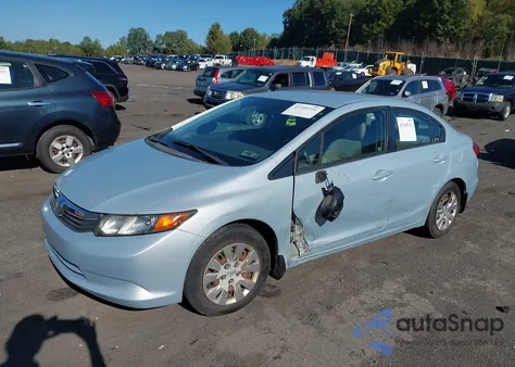2012 Honda Civic Lx z USA, uszkodzony, nr VIN 2HGFB2F51CH509924